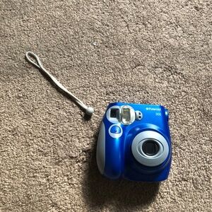 Blue Polaroid 300 Camera